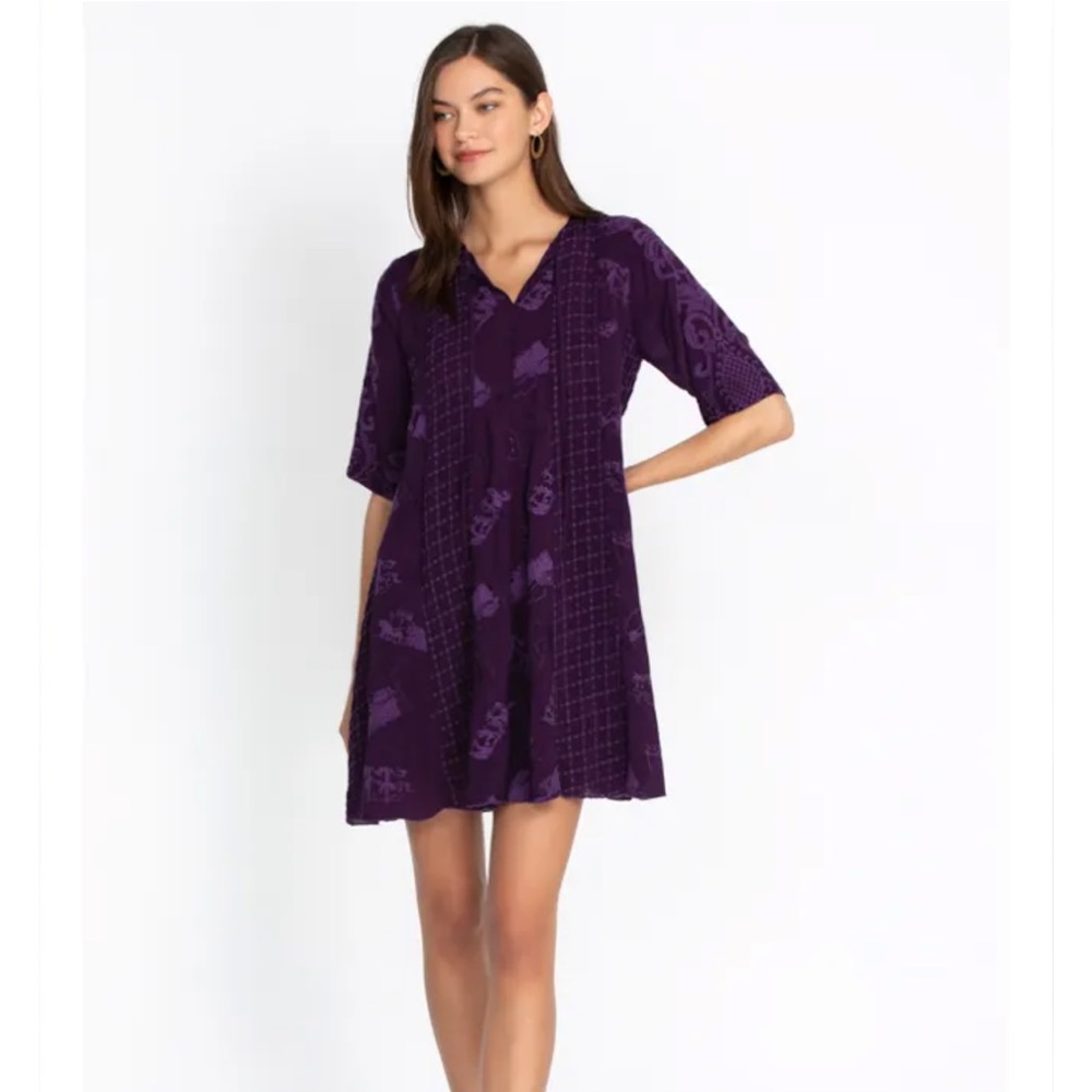 Johnny Was RUNSWICK LORA TUNIC Purple XL NWT